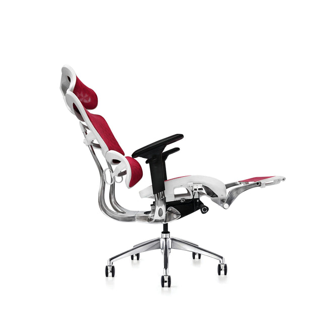 Hood Seating i29 Chair With Integrated Headrest & Leg Rest - Red Kite Mesh - UK Ergonomics